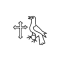 Kreuz zweikonturig