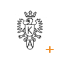 Krone und Buchstaben im Wappenschild