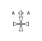 Kreuz (zweikonturig)